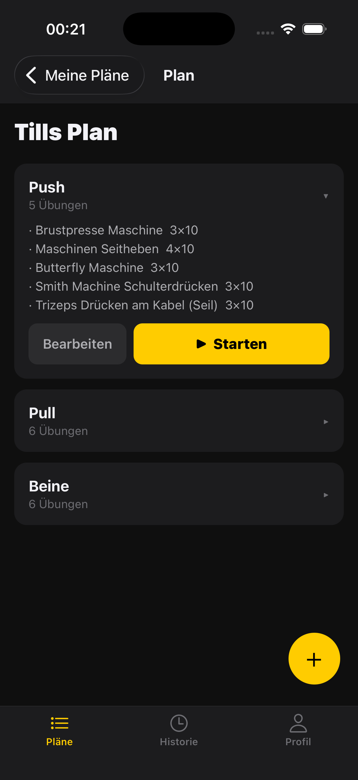 Trainingspläne